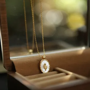 Timeless MOP tulip pendant necklace