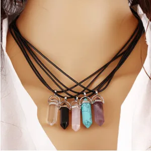 Timlee N091 Free shipping Natural Quartz    stone pendant necklace Wholesale