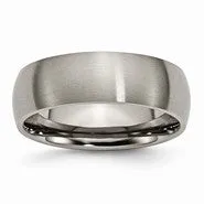 Titanium 7mm Brushed Wedding Band Ring