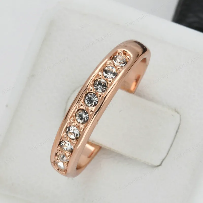 Top Quality Classic Wedding Ring Champagne Gold Plated Ring