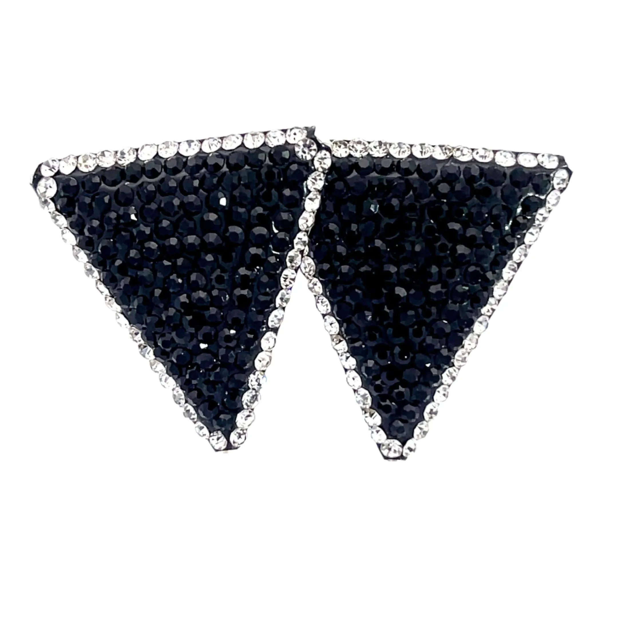 Triangle Crystal 925 Sterling Silver Stud Earrings