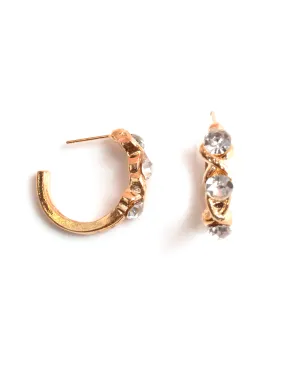 Triple Sparkling Stone Earrings