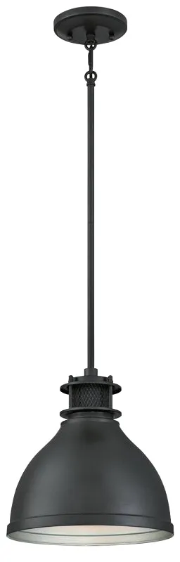 Westinghouse Kilian Series 63268 Pendant, 120 V, 1-Lamp, Incandescent, LED Lamp, Metal Fixture, Black Fixture :EA: QUANTITY: 1