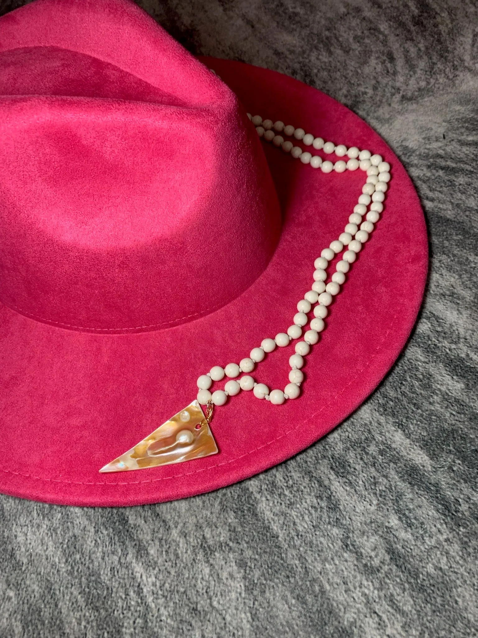 White Beaded Statment Necklaces