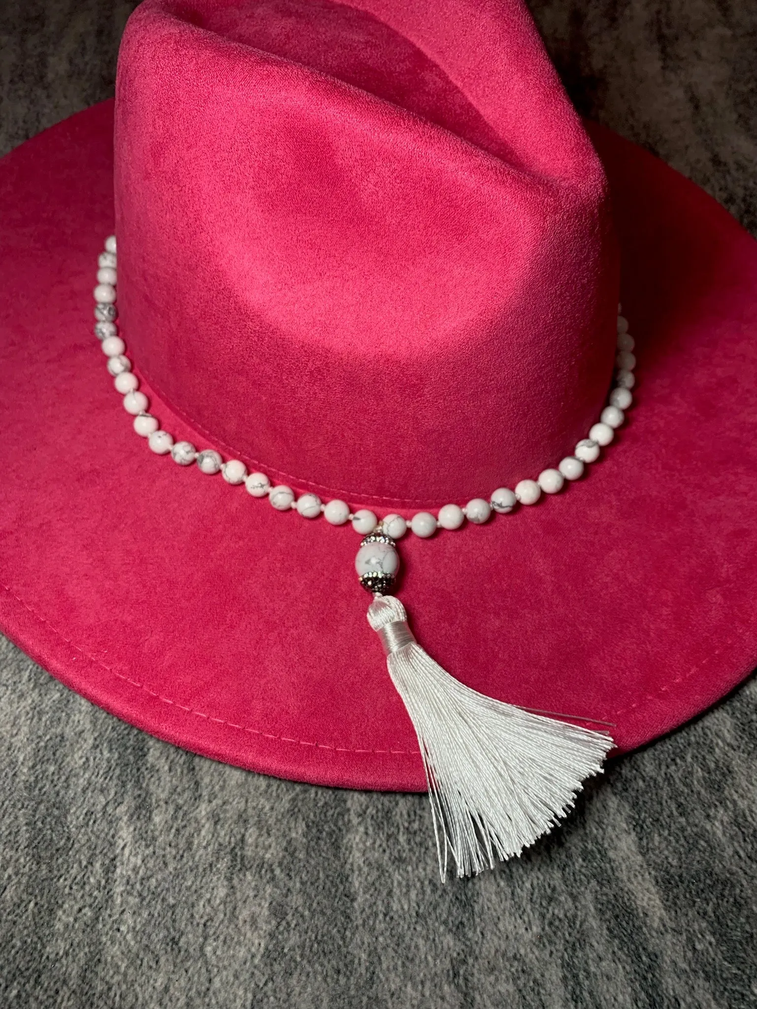 White Beaded Statment Necklaces