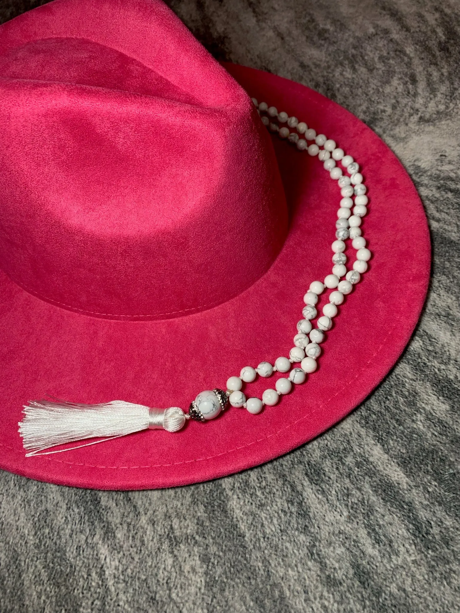 White Beaded Statment Necklaces