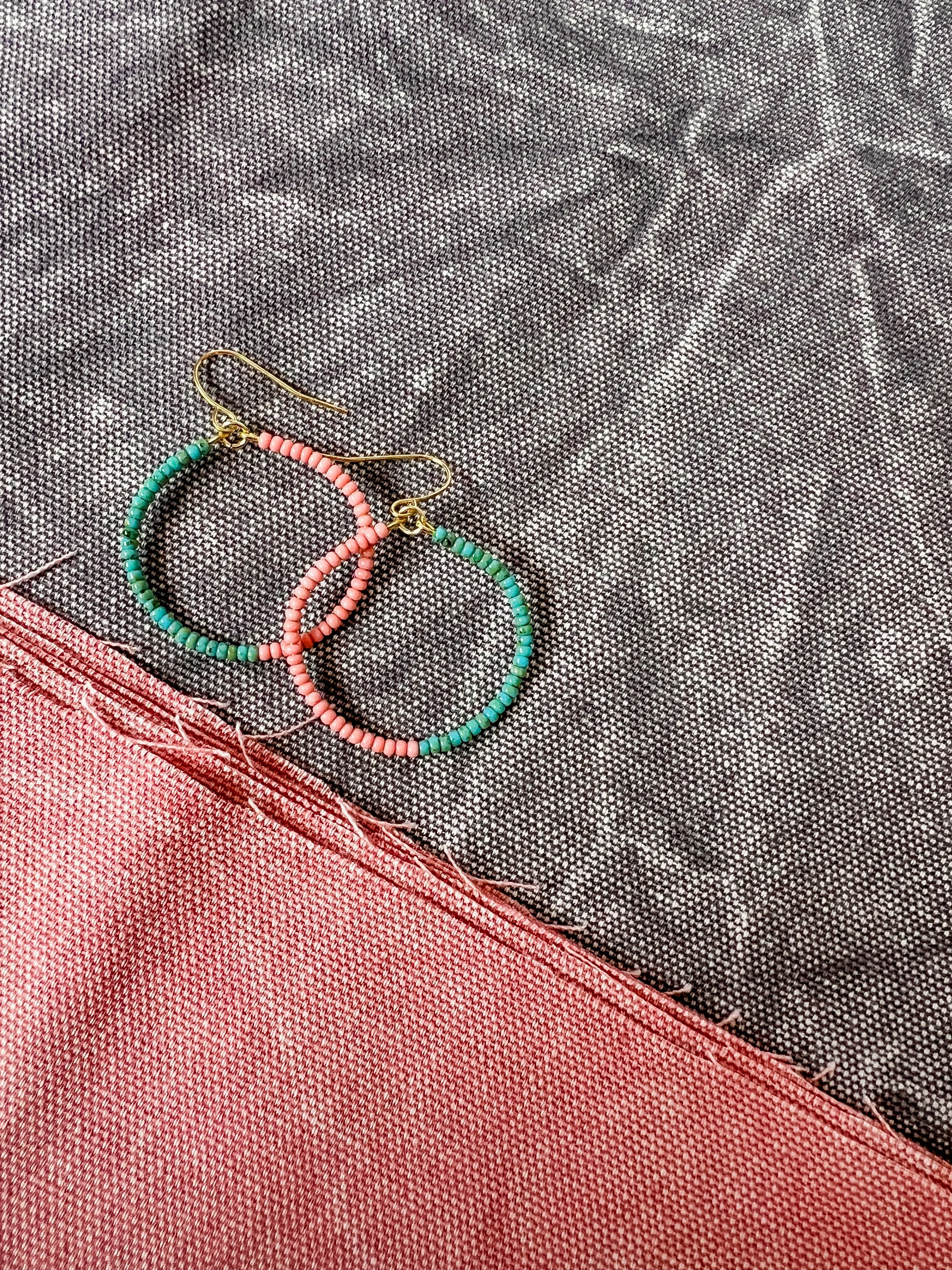 Winnie Hoops | Beaded Earrings