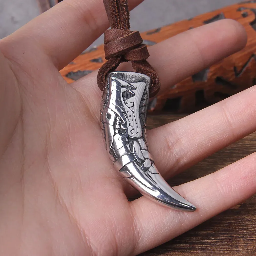 Wolf Fang Tooth Spike Viking Necklace