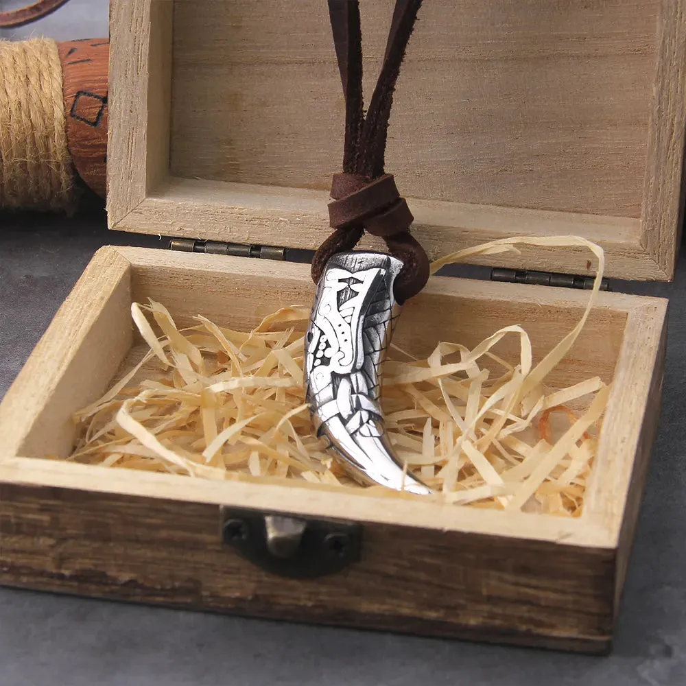 Wolf Fang Tooth Spike Viking Necklace