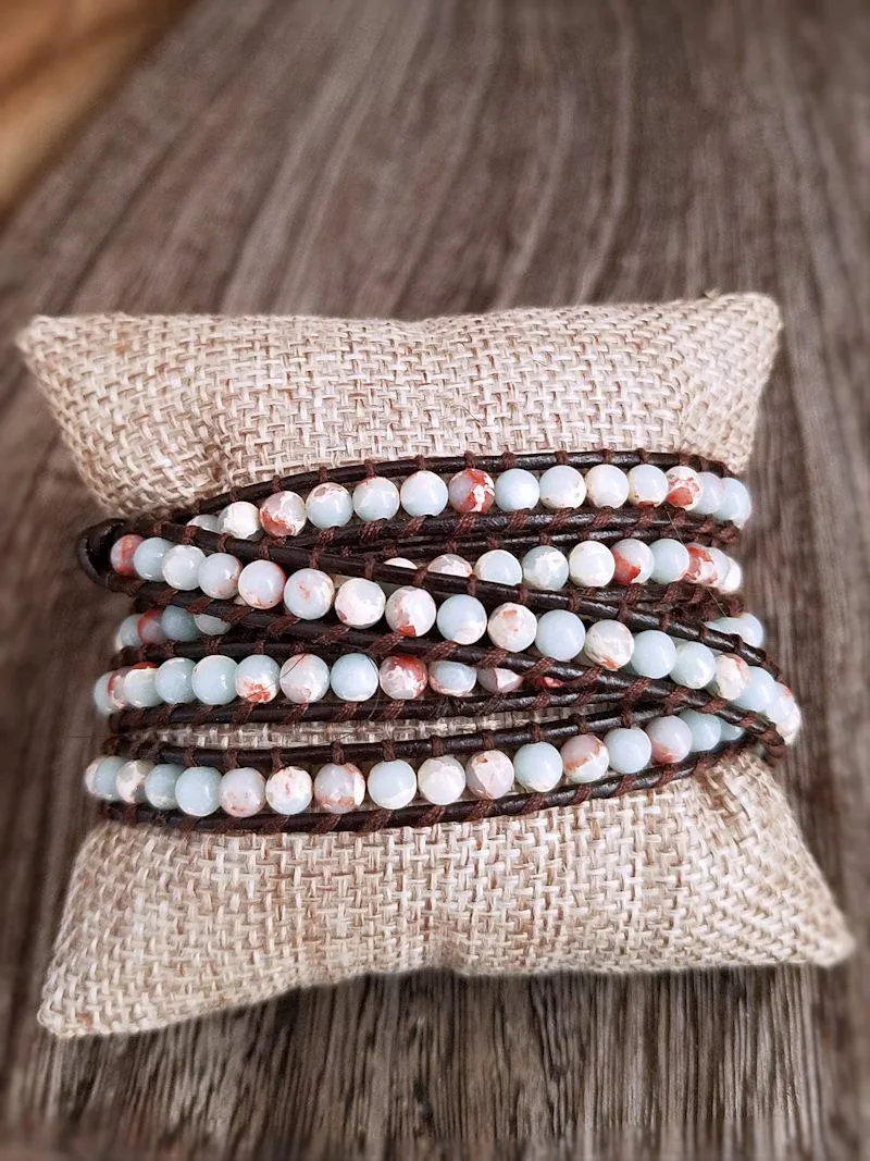 Wrap Bracelet - Shoushan Stone