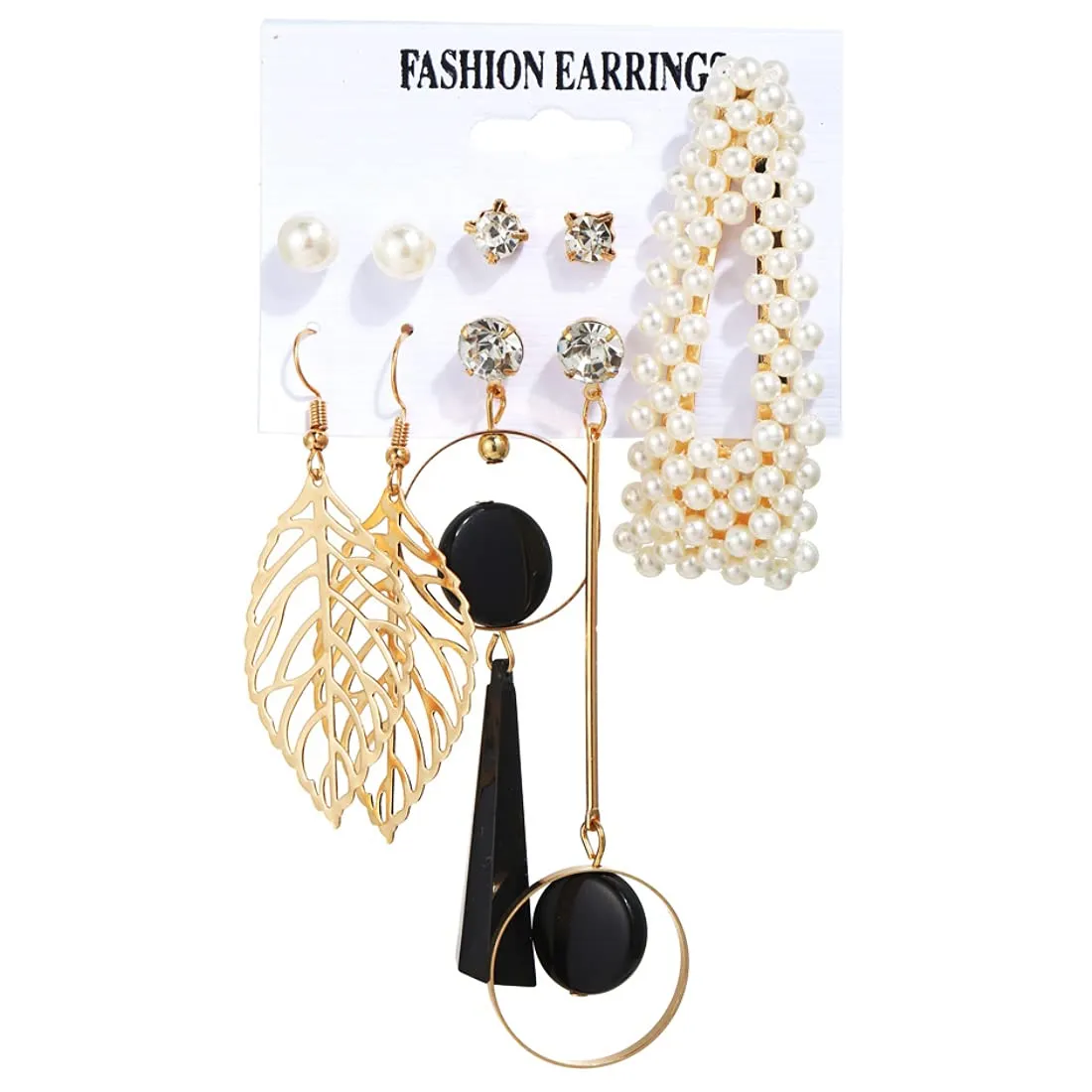 Yellow Chimes Latest Fashion Gold Plated Geometric Design Dangle Earrings for Women and Girls (Design 15)